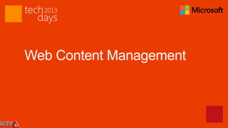 Web Content Management
 