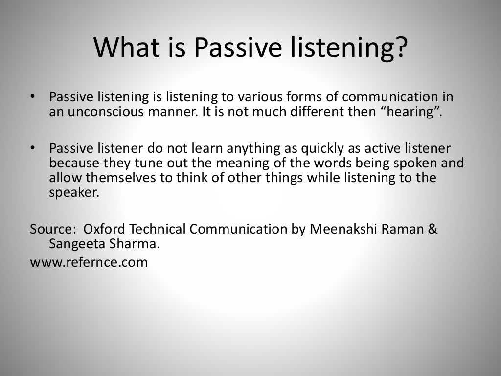 Active and Passive Listening Presentation