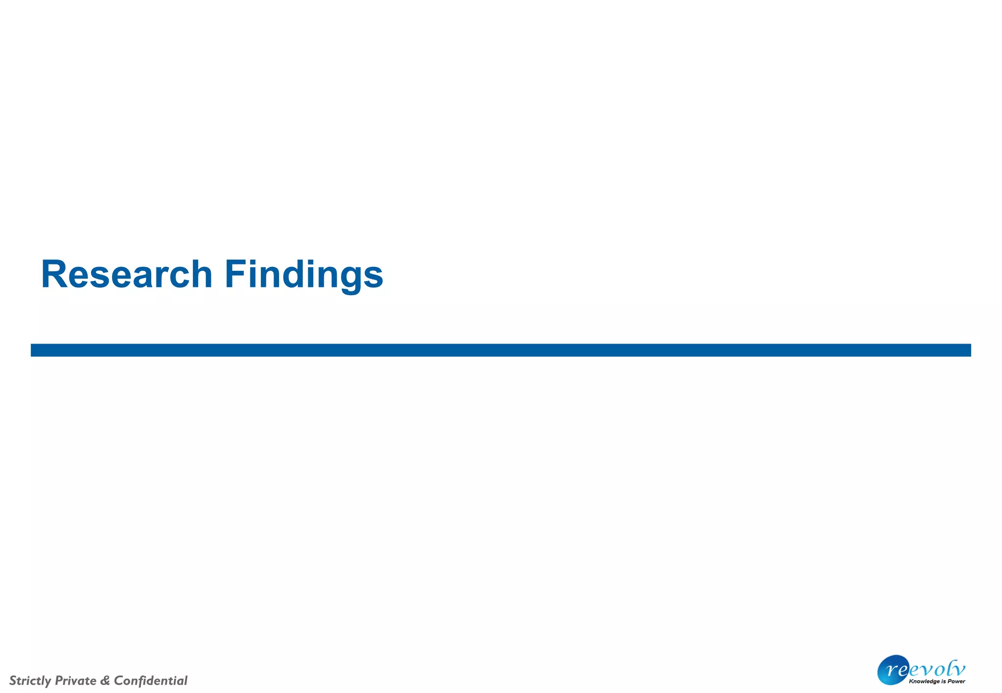 Strictly Private & Confidential
Research Findings
 