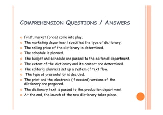Question Over Dictionary dictionary types and dictionary users | PDF