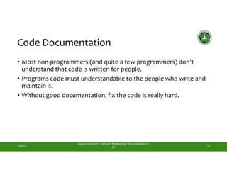Comprehensive Guide to Documentation in Software Engineering Projects | PDF