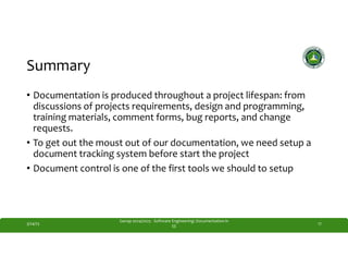 Comprehensive Guide to Documentation in Software Engineering Projects | PDF
