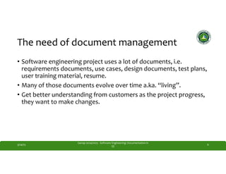 Comprehensive Guide to Documentation in Software Engineering Projects | PDF