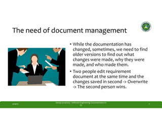Comprehensive Guide to Documentation in Software Engineering Projects | PDF