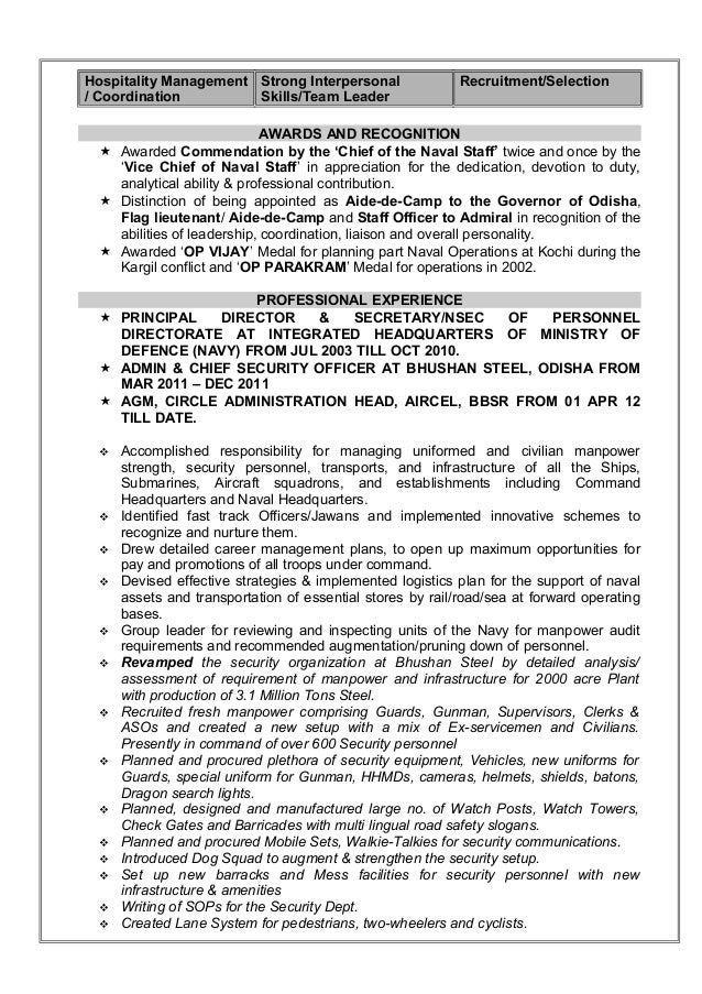 resume captain np patnaik