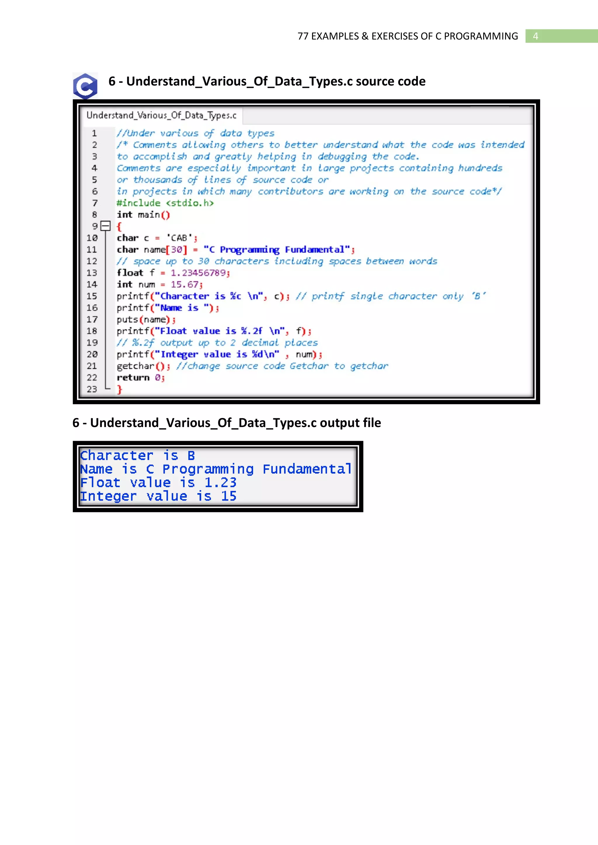 02 Ebook 77 Examples and Exercises of C Programming.pdf | Programming ...