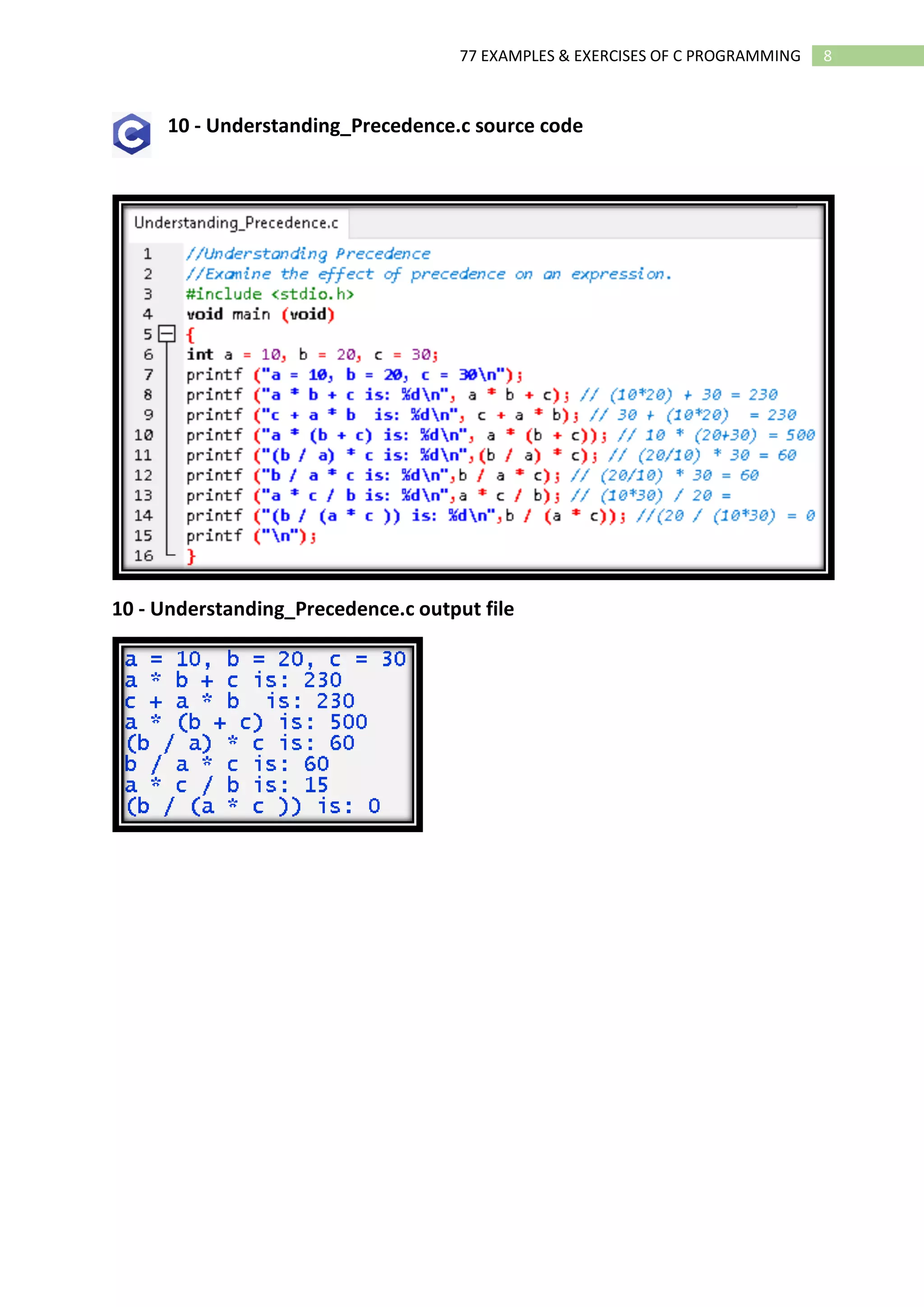 02 Ebook 77 Examples and Exercises of C Programming.pdf | Programming ...