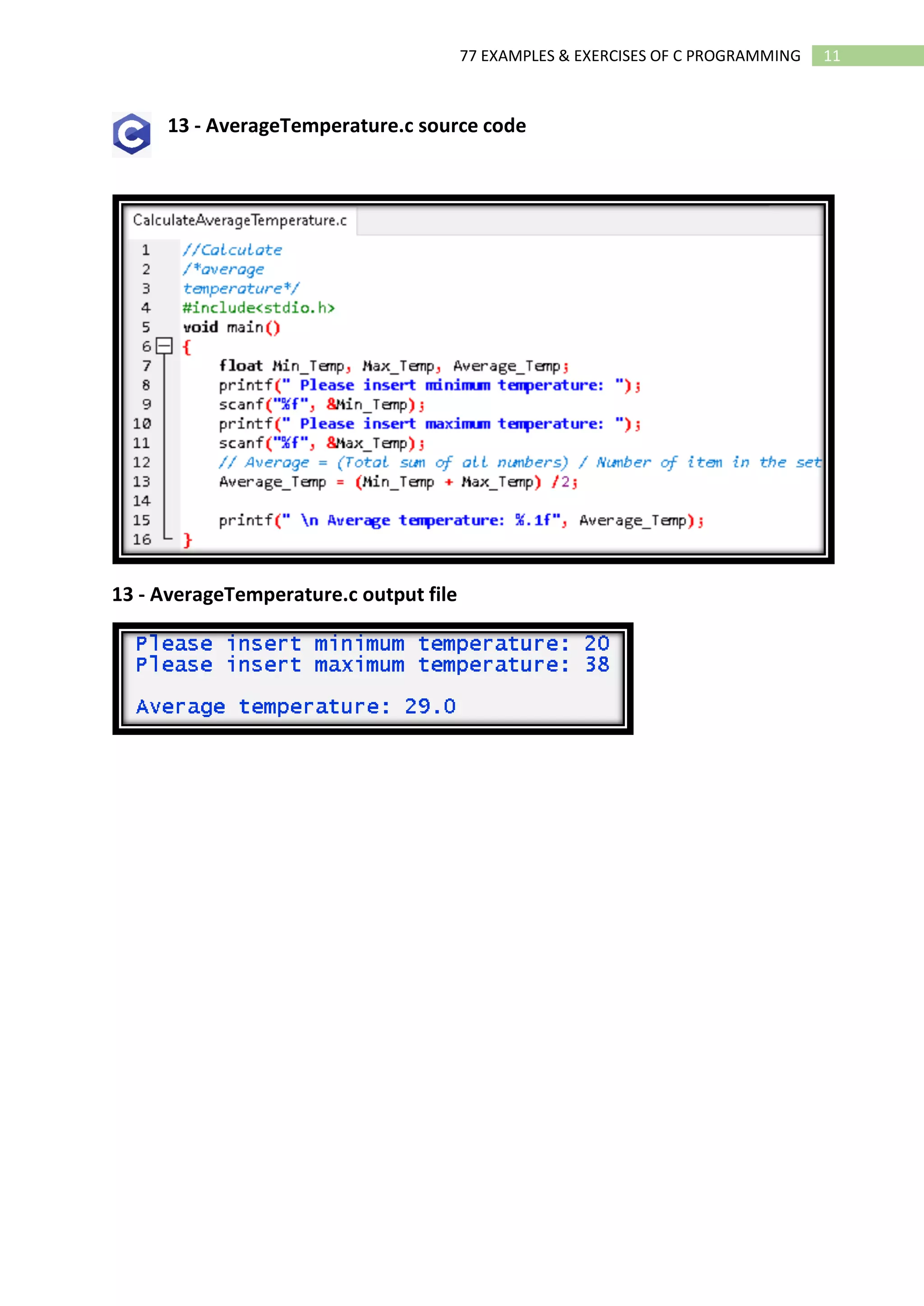 02 Ebook 77 Examples and Exercises of C Programming.pdf | Programming ...