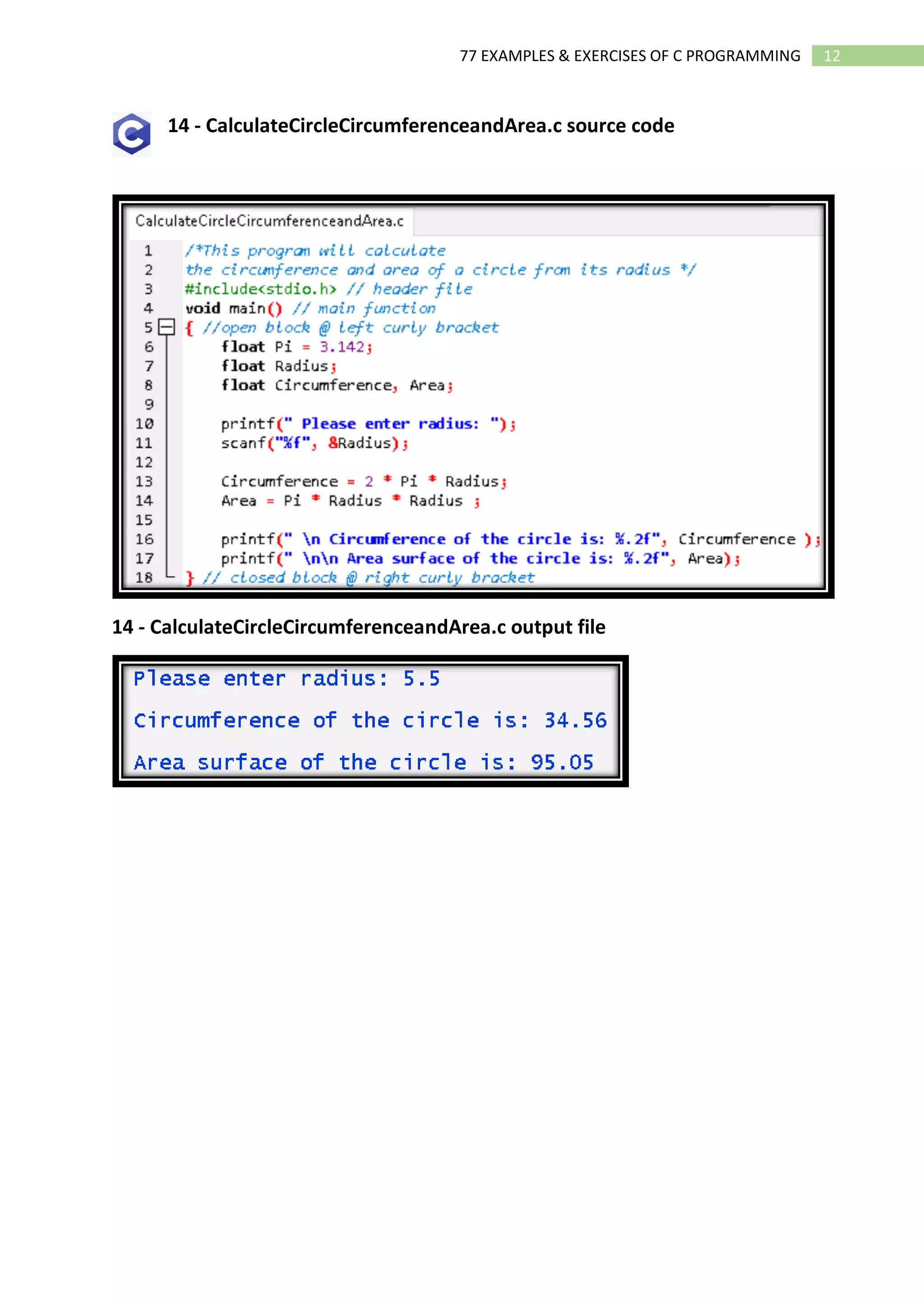 02 Ebook 77 Examples and Exercises of C Programming.pdf | Programming ...