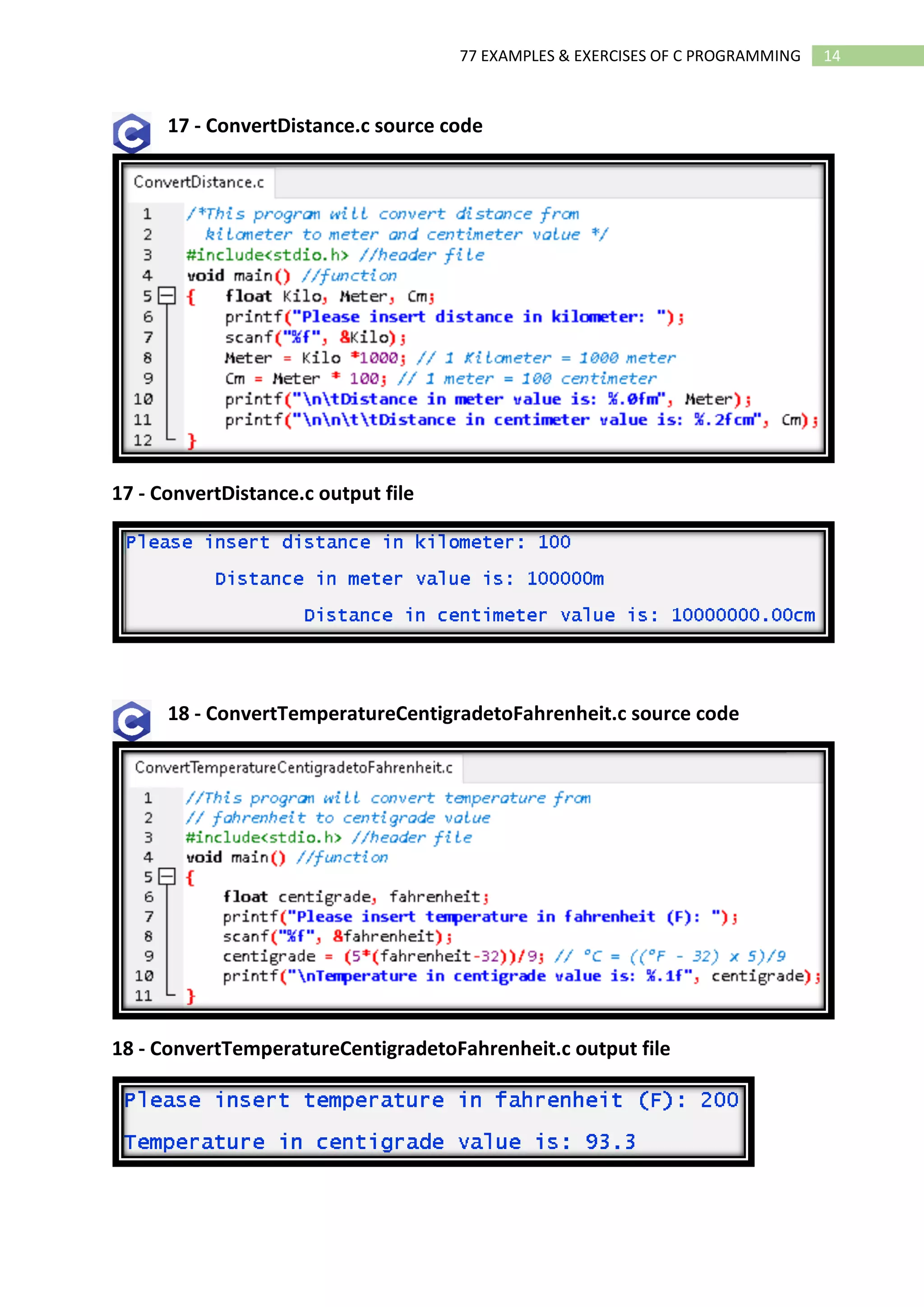 02 Ebook 77 Examples and Exercises of C Programming.pdf | Programming ...