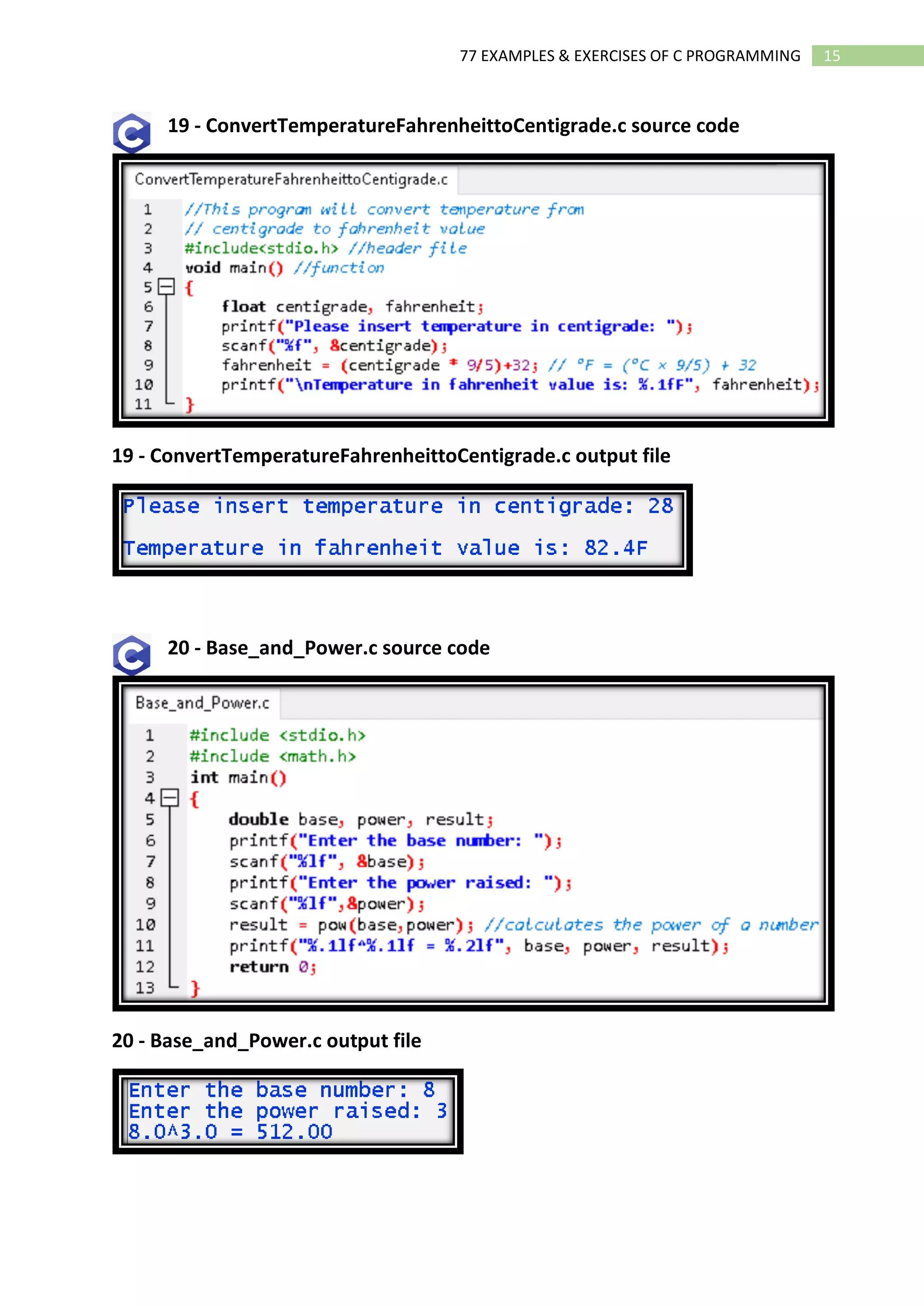02 Ebook 77 Examples and Exercises of C Programming.pdf | Programming ...