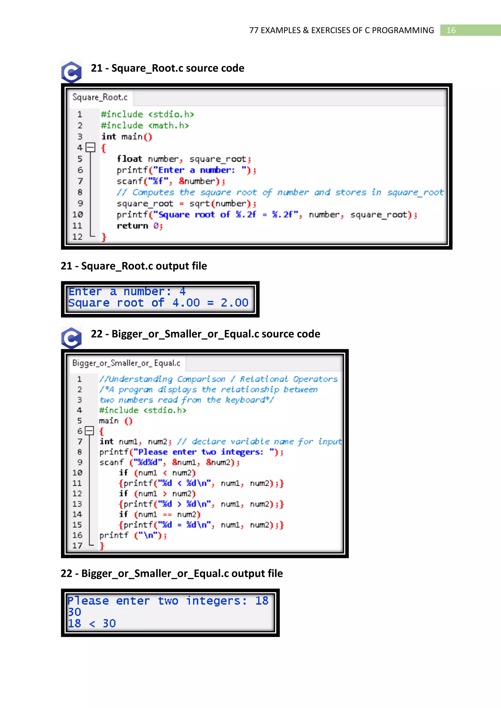 02 Ebook 77 Examples and Exercises of C Programming.pdf | Programming ...