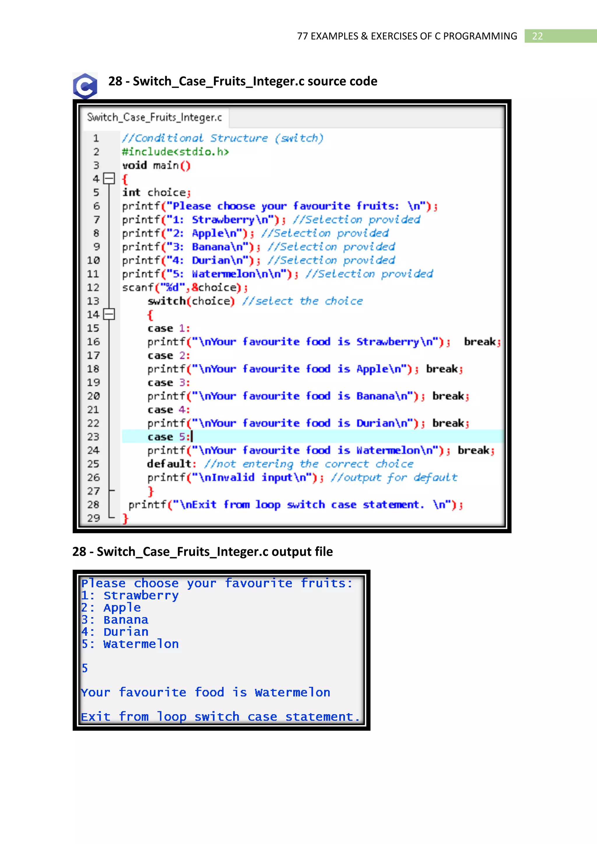 02 Ebook 77 Examples and Exercises of C Programming.pdf | Programming ...
