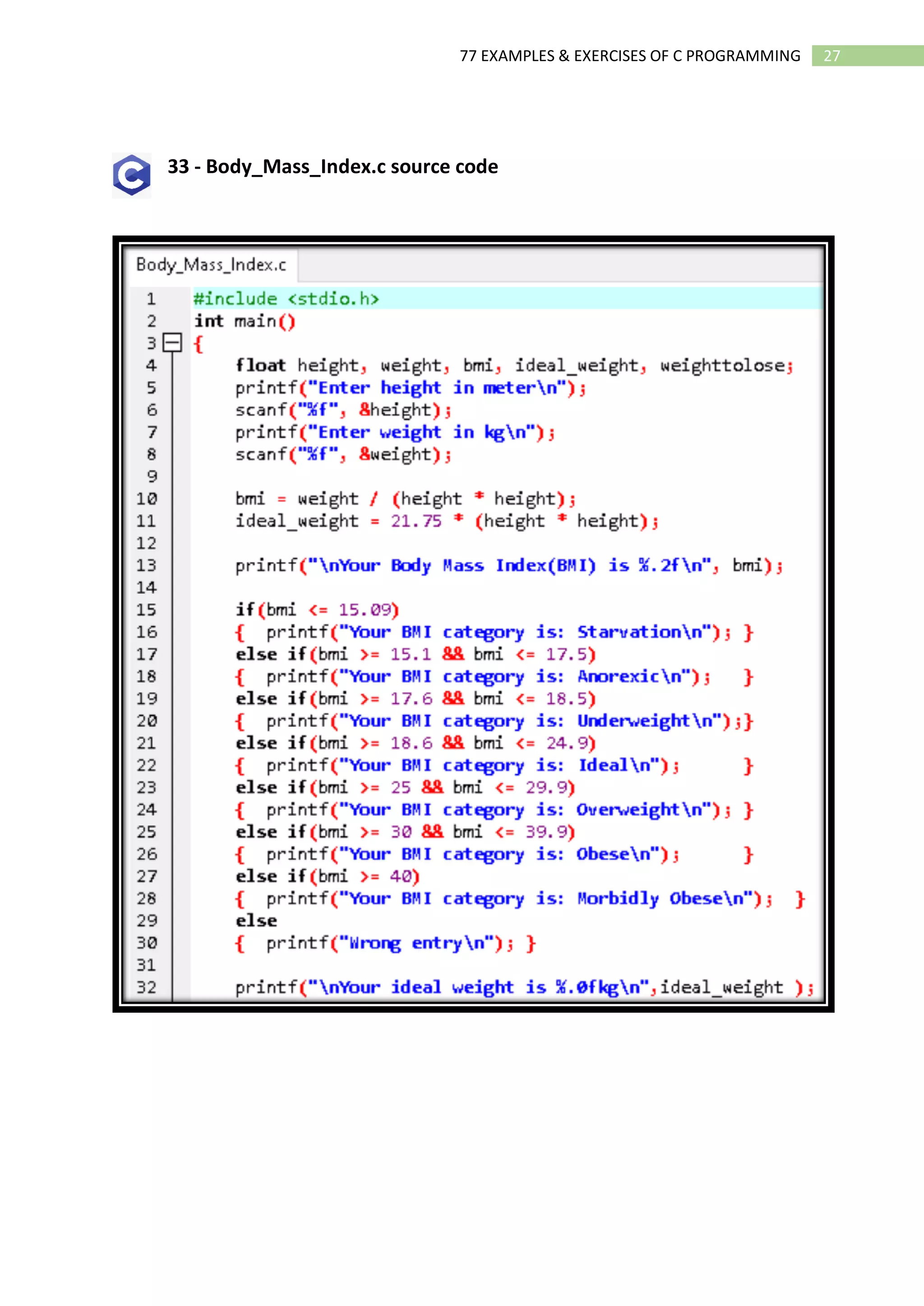 02 Ebook 77 Examples and Exercises of C Programming.pdf | Programming ...