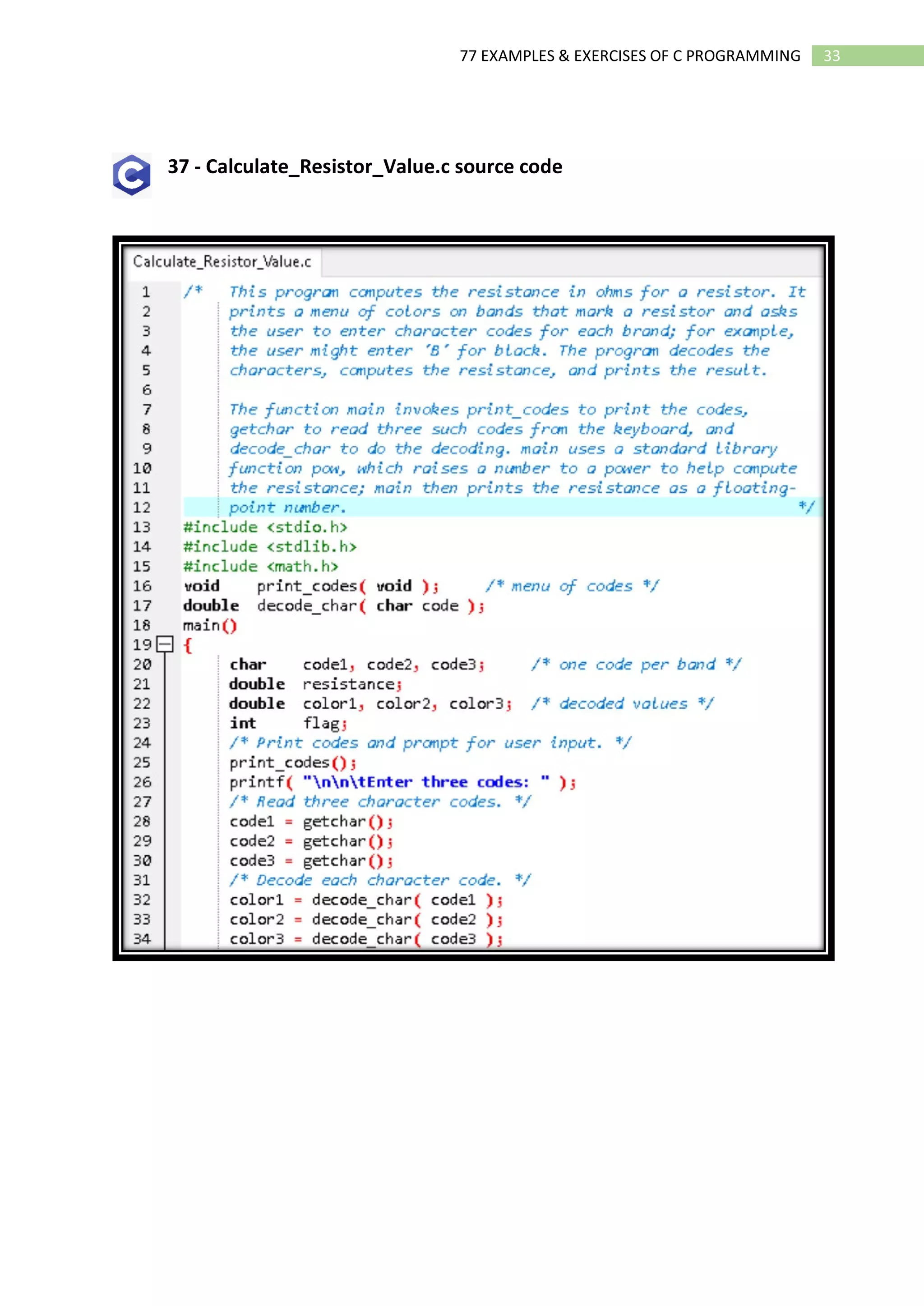 02 Ebook 77 Examples and Exercises of C Programming.pdf | Programming ...
