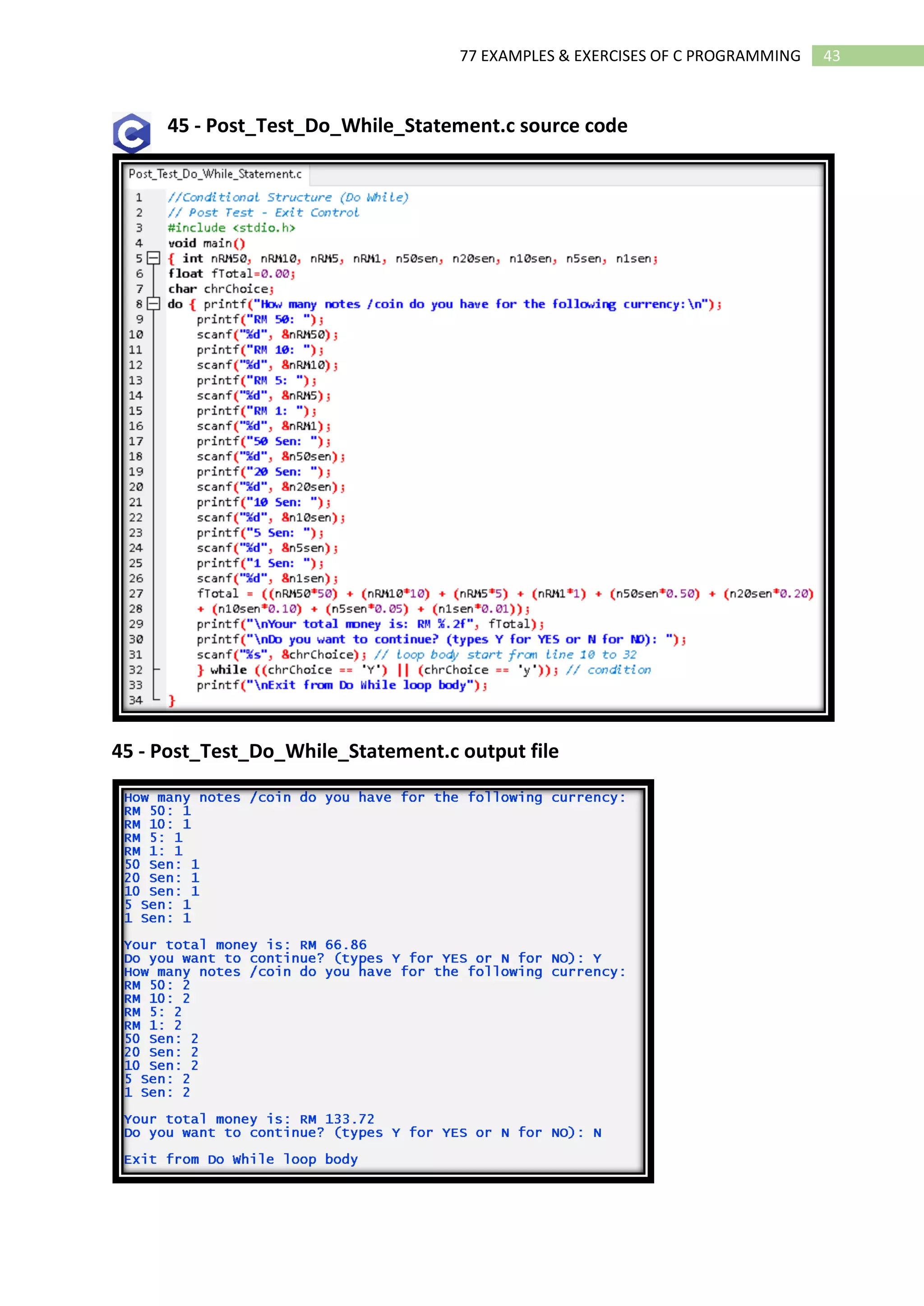 02 Ebook 77 Examples and Exercises of C Programming.pdf | Programming ...