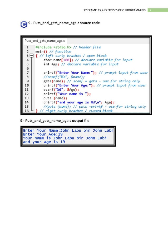 02 Ebook 77 Examples and Exercises of C Programming.pdf | Programming ...