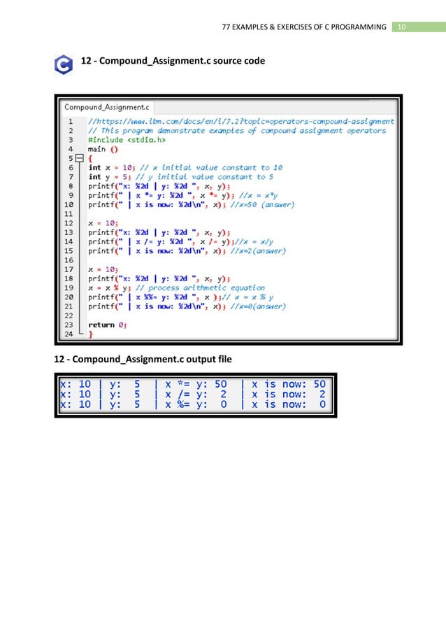 02 Ebook 77 Examples and Exercises of C Programming.pdf | Programming ...