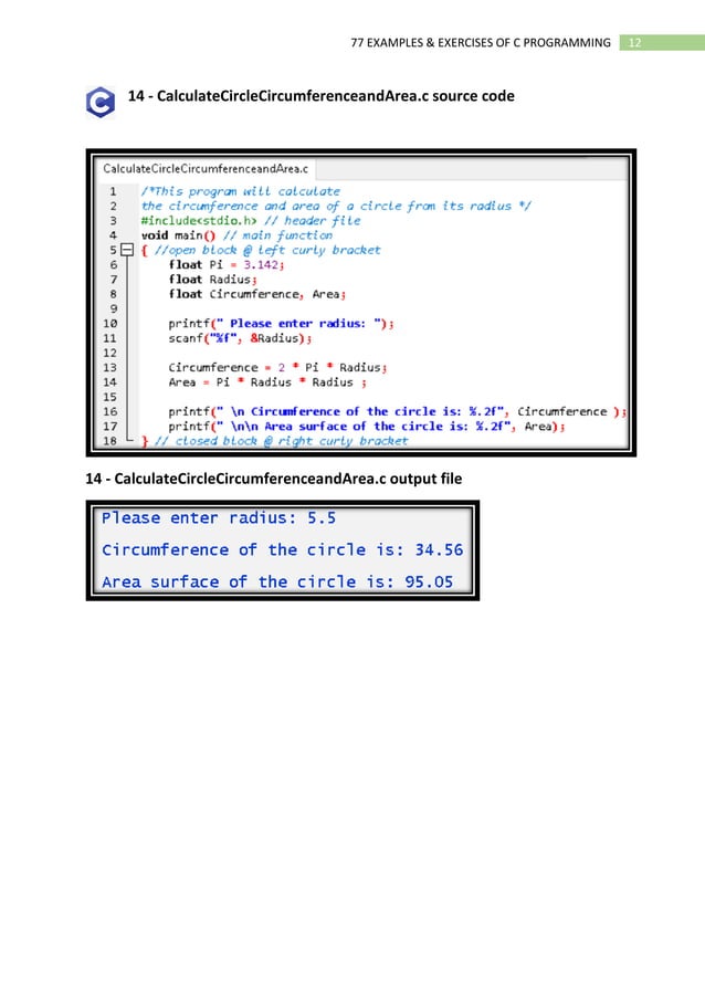02 Ebook 77 Examples and Exercises of C Programming.pdf | Programming ...