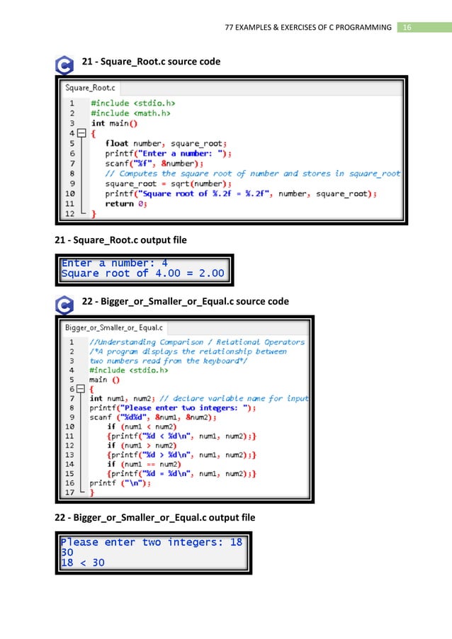 02 Ebook 77 Examples and Exercises of C Programming.pdf | Programming ...