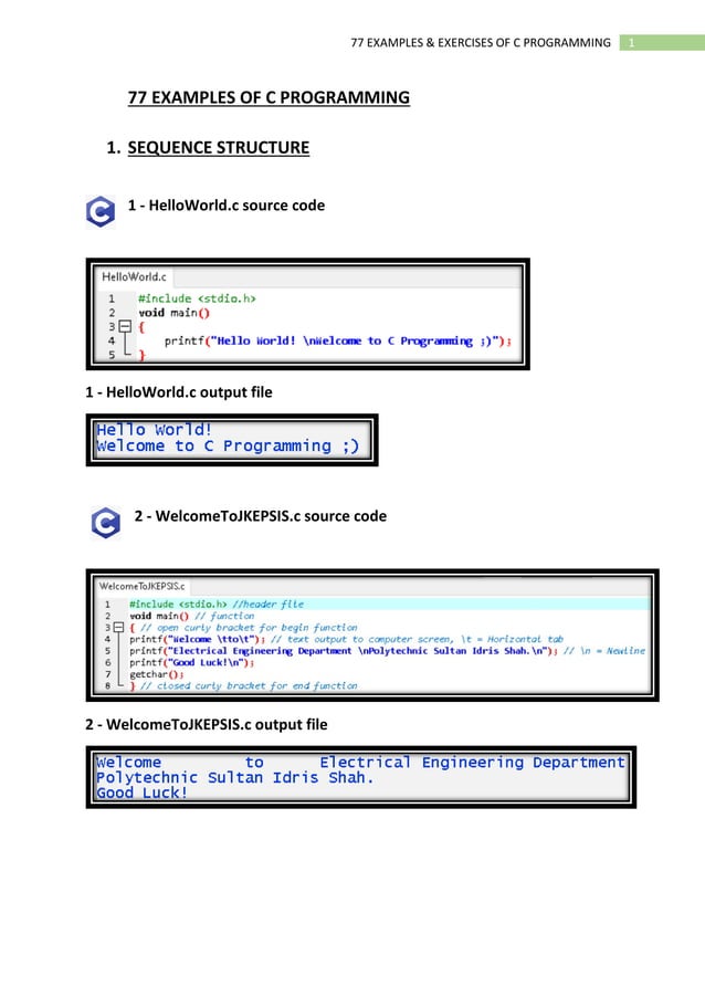 02 Ebook 77 Examples and Exercises of C Programming.pdf | Programming ...