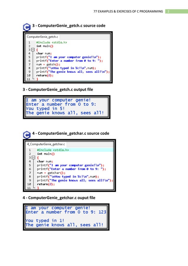 02 Ebook 77 Examples and Exercises of C Programming.pdf | Programming ...