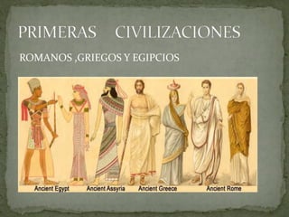 ROMANOS ,GRIEGOS Y EGIPCIOS
 