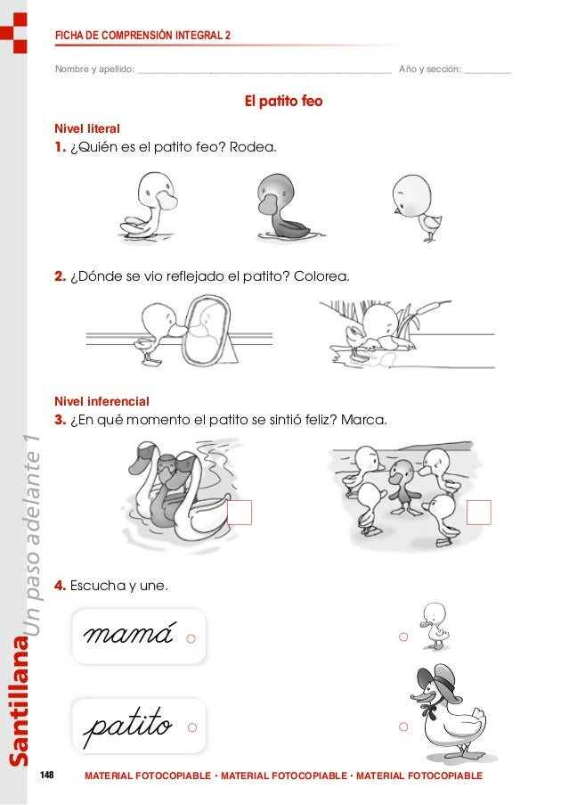 preguntas de comprension del patito feo 02 el patito feo preguntas de comprension del patito feo 02 el patito feo