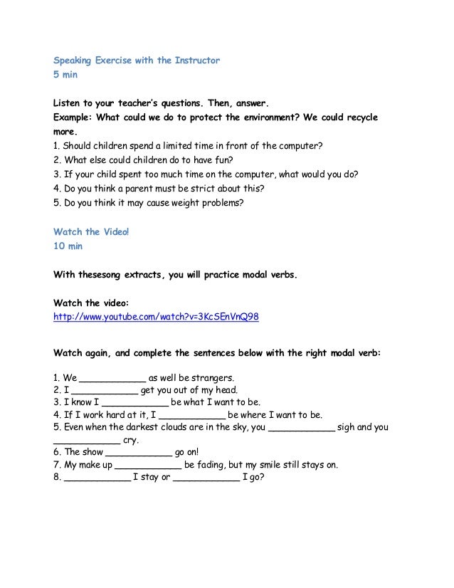 modal verbs exercises pdf