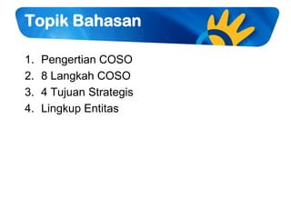 02 enterprise risk management coso framework telkom 2011 | PDF
