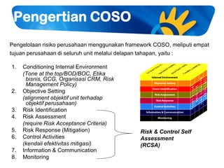 02 enterprise risk management coso framework telkom 2011 | PDF