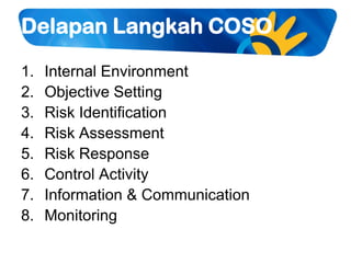 02 enterprise risk management coso framework telkom 2011 | PDF
