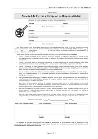 Estatuto Asociación Cicloturista de Zalamea de la Serena “NICHIS BIKER”
Página 17 de 17
 