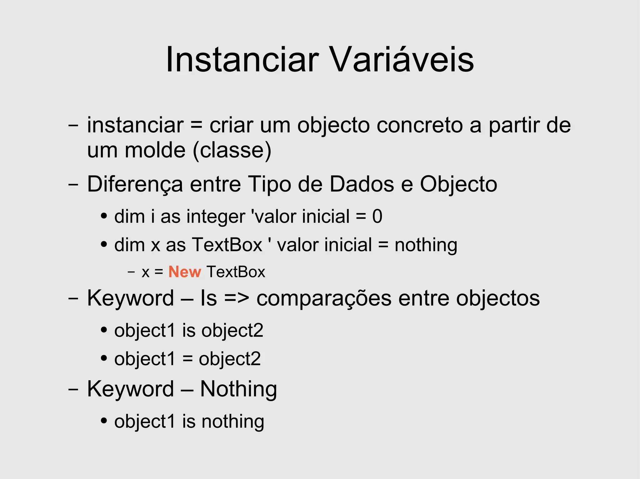 Desenvolvimento em .Net - Estruturas Basicas
