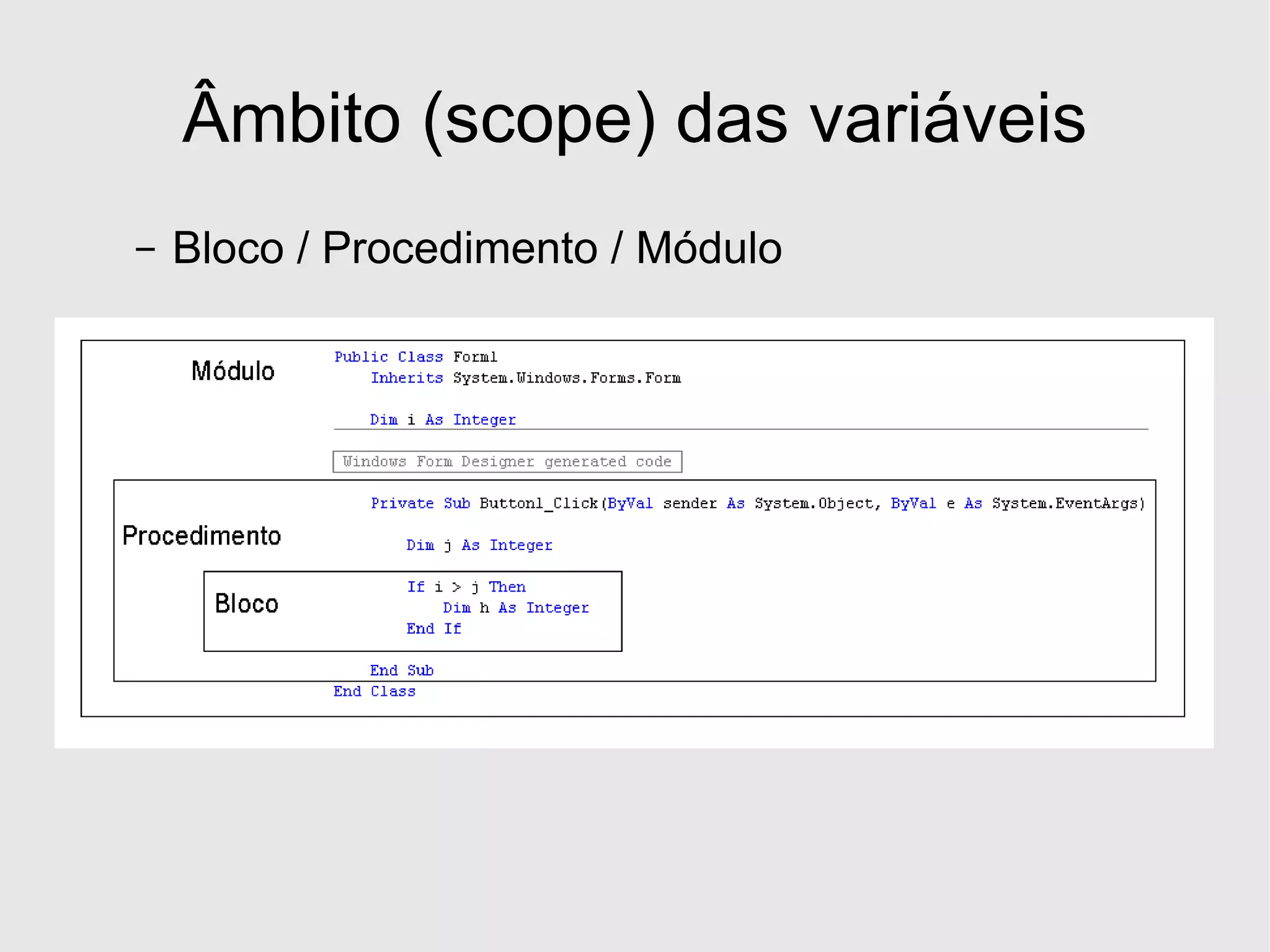 Desenvolvimento em .Net - Estruturas Basicas