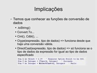 Desenvolvimento em .Net - Estruturas Basicas