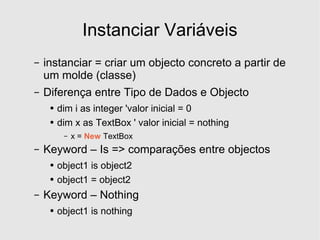 Desenvolvimento em .Net - Estruturas Basicas