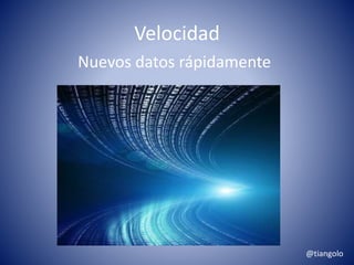 Velocidad 
Nuevos datos rápidamente 
@tiangolo 
 