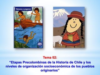 Tema 02:
“Etapas Precolombinas de la Historia de Chile y los
niveles de organización socioeconómica de los pueblos
originarios”
 