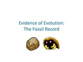 Evidence of Evolution:
The Fossil Record

 