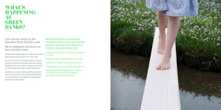 WHAT’S
HAPPENING
AT
GREEN
BANKS?
21st century living on the
beautiful North Norfolk coast
We’ve designed and built our
first Latralife home
Greenbanks boasts approx. 2,200 square feet of
great lateral living space on 1 floor only.
All the principal rooms enjoy direct access to
gardens and the unusually generous ceiling
heights (2.8m up to 3.5m) throughout promote
an overwhelming sense of light and space.
Enjoying a quiet woodland setting yet within
a short stroll of Holt town centre Greenbanks
is fully detached and nestles in landscaped
gardens on three sides
We’ve provided a dedicated
driveway which accommodates
several vehicles and thrown in
various other features like
Heatmiser smartphone controlled heating and
hot water
Silent Gliss ‘wave’ curtain tracks and curtains
Large plank Douglas Fir flooring throughout
and even the UK’s first ‘electronic ‘petwalk’ door
We’ve pulled all this together with a ‘Scandi
meets North Norfolk’ interior to deliver a
stunning home; ready to move into
 