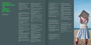 WHAT’S
HAPPENING
AT
GREEN
BANKS?
Specification
Construction
Engineered SIPPS panels – Bespoke
made insulated panels
Kebony Hardwood Cladding
Flint Block to some elevations
Weber render to some elevations
Contemporary aluminium downpipes
& guttering.
Kitchen, Utility & Larder
Masterclass contemporary gloss and
matt laminate units to kitchen, larder
and utility
Walk in Larder fitted out for food
storage
Feature Island with hob, and sink set
in Glacier White Corian worktop and
feature solid Oak breakfast bar
Wooden worktops in larder and utility
Range of appliances to include:
‘Caple’ Stainless Steel Recessed 5
burner Gas hob
‘Caple’ Stainless steel pop up extractor
‘Caple’ Stainless steel single electric
oven
‘Caple’ Stainless steel integrated
microwave oven
‘Caple’ Stainless Steel warming drawer
‘Zero’ Stainless steel under-mounted
single bowl sink
Waste Disposal
‘Minerva Original’ 3 in 1 kettle tap in
chrome; Hot/cold – Drinking - Boiling
‘Caple’ Integrated fridge/freezer
‘Caple’ Integrated Dishwasher
‘Caple’ under counter single zone
stainless steel and glass door wine
cooler
Space for customers’ own washing
machine and separate external vented
dryer.
Bathrooms
Bespoke Joinery for vanity units in
Master Bathroom & Shower rooms
‘Porcelanosa’ sanitary ware
‘Porcelanosa’ chrome taps and shower
heads.
‘Porcelanosa’ toilets with soft close seats.
Two matching bowls in Master
Bathroom
‘Porcelanosa’ feature free standing
bath to Master Bathroom
Matching Mirrors above bowls in
Master Bathroom
Integrated wall mirrors shower rooms
‘Porcelanosa’ low profile shower trays
Bespoke floor to ceiling glass shower
screens
Porcelanosa ceramic wall and floor
tiles.
Shaver sockets to Bathroom and Shower
rooms
Lighting & Electrical
LED down lights to kitchen, Bathrooms,
Utility Room & Larder
Feature wall lights to hallway
Decorative pendant lights to Living/
Dining Area
‘??’ White finished sockets and switches
TV points to Living Area, Master
Bedroom & Snug
Main comms position in Service
Cupboard
Wiring to Living area and Master
Bedroom for phone & broadband - ??
Pre-wiring for customer’s own
connection for Sky Plus TV in living
room and Master Bedroom - ??
Security alarm system
Smoke, Fire and CO2 alarm system
External perimeter lighting on all
elevations
Heating & Ventilation
Gas fired central heating powered by
condensing gas boiler
Contemporary style wood burning
stove in Living Area.
Unvented pressurised cylinder
providing pressurised hot and cold
water throughout
Under floor heating throughout
‘Heatmiser – Neo’ operating system
with downloadable control app for
smartphone and tablet
‘Vectaire’ trickle ventilation extract from
bathrooms
‘Westfire’ Uniq.23 Woodburner with
exposed Flu to Living Area
Windows, Doors & Joinery
Velfac aluminium and timber
composite double glazed sealed unit
external windows and doors
Veneered internal doors with stainless
steel contemporary handles and
hinges.
Bespoke fitted wardrobes to Master
Bedroom, Entrance Hall
Fitted shelving units either side of wood
burner in Living Area
2.4m high solid wood internal doors
with ‘Dale – Sultan’ Satin Chrome Door
Furniture and Hinges
Flooring
‘Reeve’ 270mm wide boards in Fenland
Natural Douglas Fir finished??
Mocha Salerno 100% Polyamide Velvet
Pile Carpet to Bedrooms
Ceramic floor tiles to bathrooms, utility
room and Larder
Decoration
Dulux Schiffon White 4FN7 Matt
emulsion to walls and ceilings
Dulux Schiffon White 4FN7 Eggshell to
woodwork
‘Osbourne & Little’ Hot House Arizona
wallpaper to Guest WC walls
‘Nina Campbell’ Paradiso Canto 01
wallpaper to feature wall in Master
Bedroom
‘Nina Campbell. Paradiso Canto 03
wallpaper to feature walls in Beds 3 & 3
‘Silent Gliss’ recessed ‘wave track’
ceiling mounted curtain rails to all
bedrooms
‘Osbourne & Little’ Donard 100% Linen
Curtains to Master Bedroom
‘Osbourne & Little’ Crommelin 100%
linen ‘Dusty Pink’ Curtains to Beds 2 & 3
External
Fully Landscaped Gardens
Rear courtyard terrace in Stone Market
Avant-Garde Caramel stone flags
New shingle driveway and parking
area for several cars
Further gated car port with secure off
street parking for 1 car
External garden taps
Provision for external garden lighting
Bin Store
 