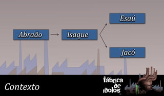 Esaú

   Abraão   Isaque

                           Jacó


                     Fábrica
Contexto                 de
                     ídolos
 