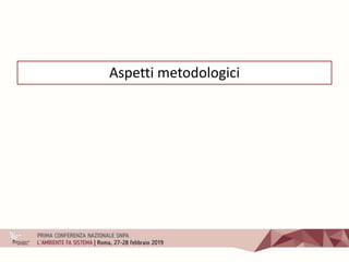Aspetti metodologici
 