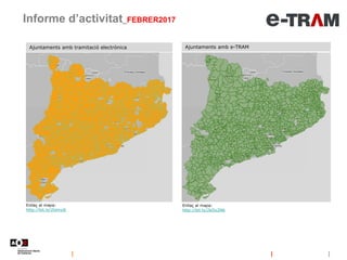 Informe d’activitat_FEBRER2017
Enllaç al mapa:
http://bit.ly/2ldmyiE
Enllaç al mapa:
http://bit.ly/2kDu2Nb
Ajuntaments amb...