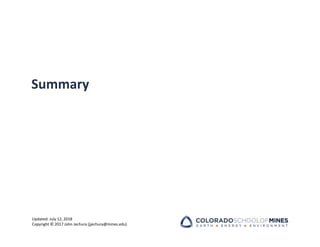 Updated: July 12, 2018
Copyright © 2017 John Jechura (jjechura@mines.edu)
Summary
 