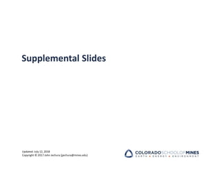 Updated: July 12, 2018
Copyright © 2017 John Jechura (jjechura@mines.edu)
Supplemental Slides
 