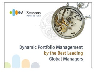 Dynamic Portfolio Management
by the Best Leading
Global Managers
 