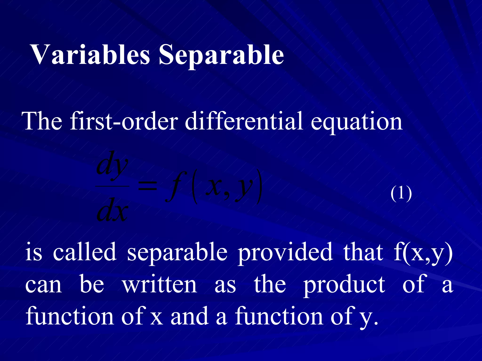 02 first order differential equations | PPT