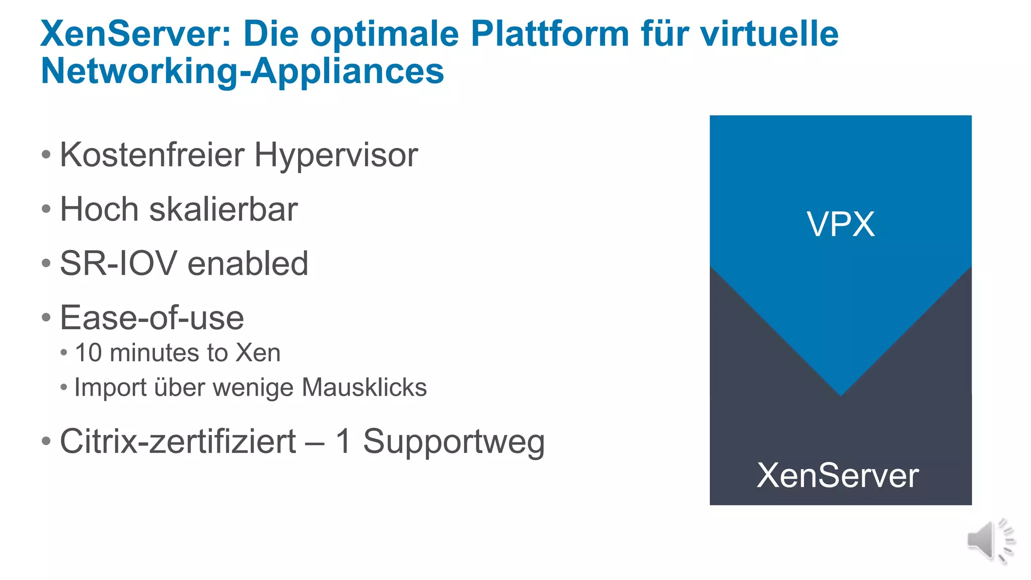 Lokales Caching von XenDesktop ImagesWeniger Storage-KostenWeniger IOPS auf shared storage Weniger(teurer) shared storage Platzbenötigtdurch offload der WriteCaches auf lokale(preisgünstige) ServerfestplattenXenDesktopOptimierungen–IntelliCacheTMTechnology Preview in XD 5, full support early Q2/2011